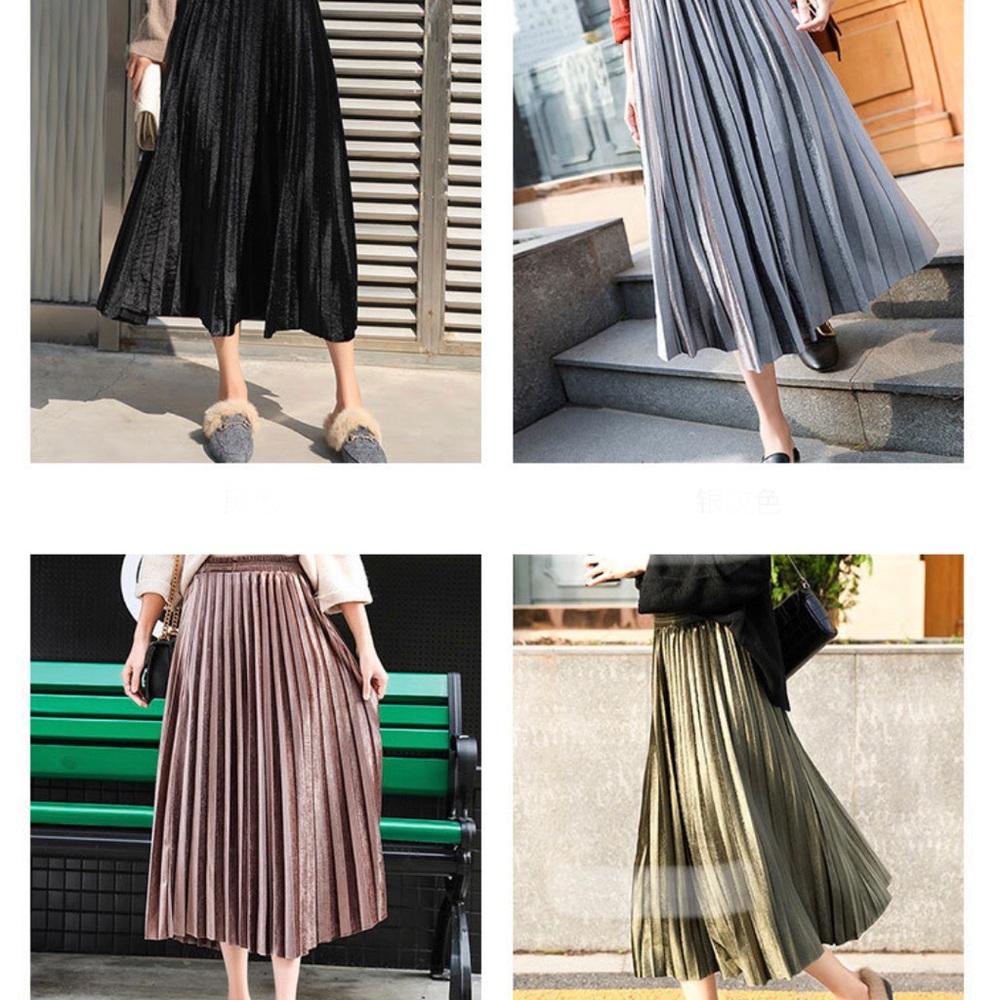 Velvet Pleated Skirt - Picture 11 of 11